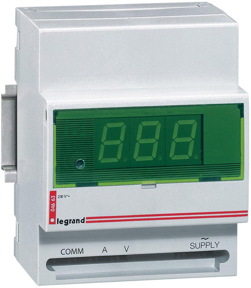 Amperemeter/Voltmeter, digital, Amperemeter über Stromwandler, 4TE