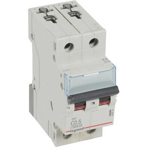 LS-Schalter TX3 C-Charakteristik 0,5A 2P 6kA 400VAC 2TE