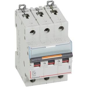LS-Schalter DX3 D-Charakteristik 6A 3P 25kA 400VAC 2TE