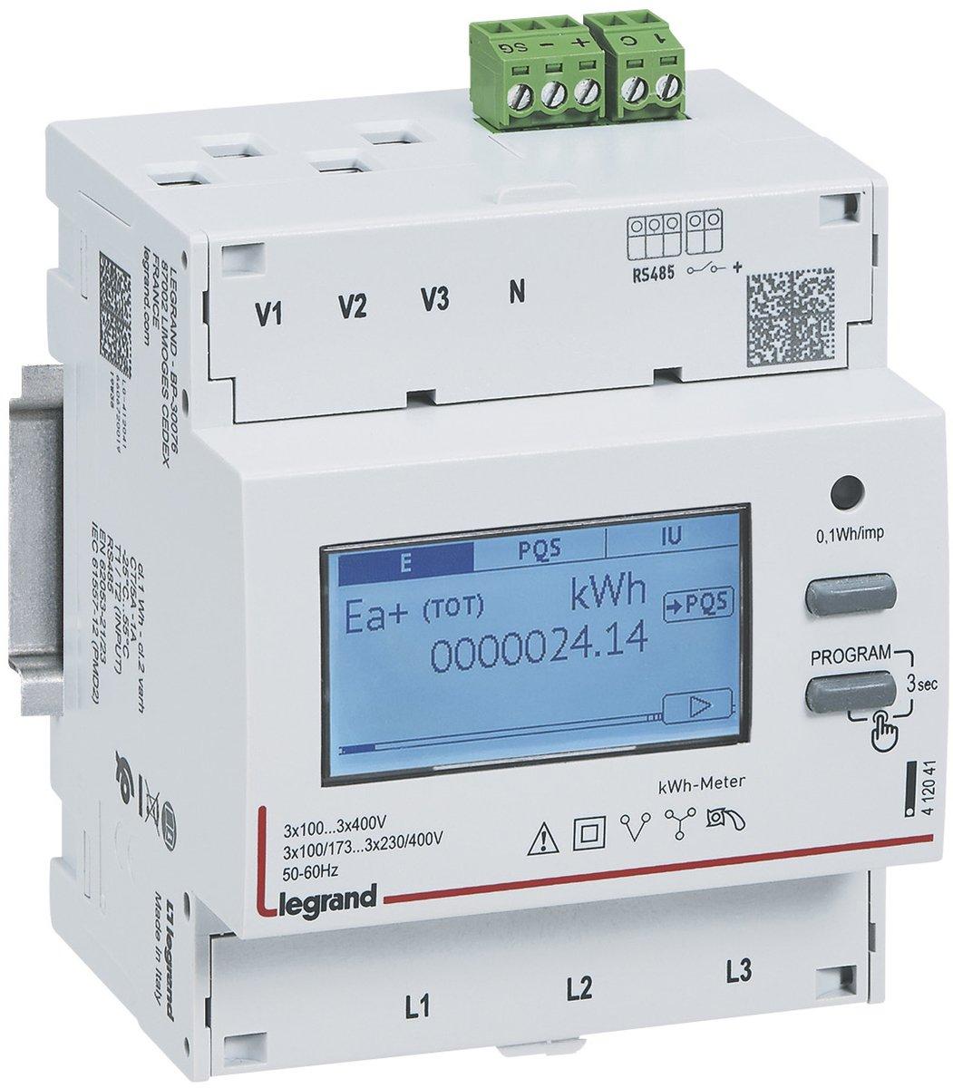 Energiezähler EMDX³, 3-ph., Anschl.über Stromwandler x/5, RS485, 4TE