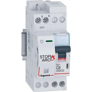 DX3 AFDD Brandschutzschalter mit LS-Schalter C6 A, 1P+NR, 6kA, 230VAC, 2TE