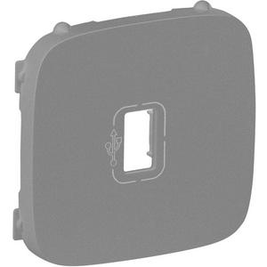 USB-Dose-Abdeckung für das Schalterprogramm VALENA ALLURE, Farbe: Aluminium