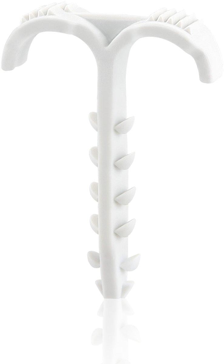 Doppelsteckdübel, Spannbereich 4-12 mm für Kabel grau