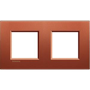 Abdeckrahmen LIVINGLIGHT: 2-fach, 2 + 2 Module, Farbe: Brick