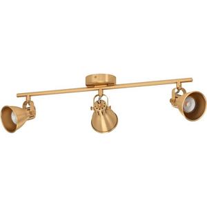 Strahler SERAS GU10-LED 3x3W messing-gebürstet/gold
