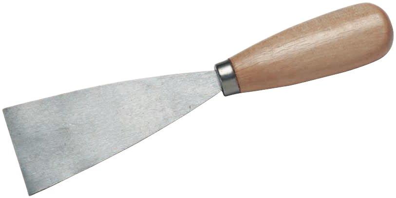 Malerspachtel mit ovalem Holzheft, Blatt geschliffen, Breite 30mm, Größe 185mm