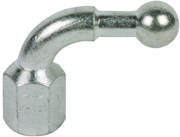 Kugelfestpunkt D 20mm 90° abgewinkelt m. Innengewinde M16
