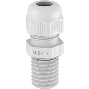 Kabelverschraubung vollmetrisch lang M16 PA lichtgrau 7035