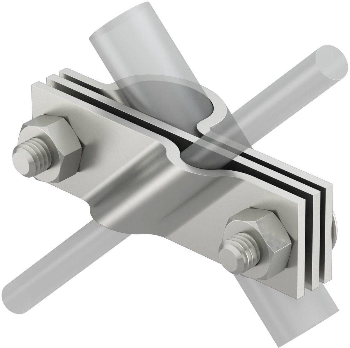 Anschlussschelle für Rund-und Flachleiter 25mm V4A 1.4404