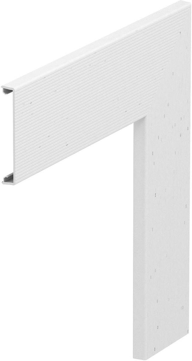 Oberteil Flachwinkel kanneliert PVC reinweiß 9010