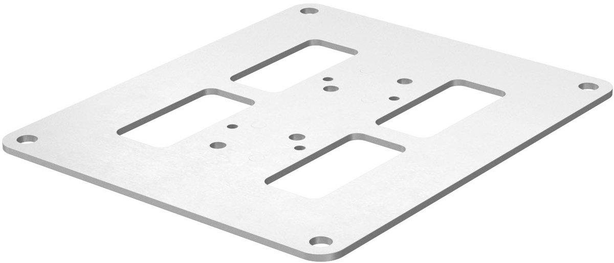 Bodenplatte 200x170x3mm St bandverzinkt / kunststoffbeschichtet weißaluminium 90