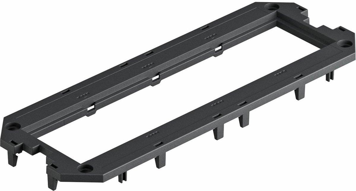 Abdeckplatte für UT4 4 Modul45 208x76x4 PA graphitschwarz 9011