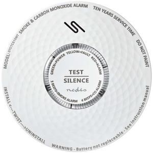 Rauch- und Kohlenmonoxidmelder DTCTCS10WT Mit Testtaste 85 dB Weiß