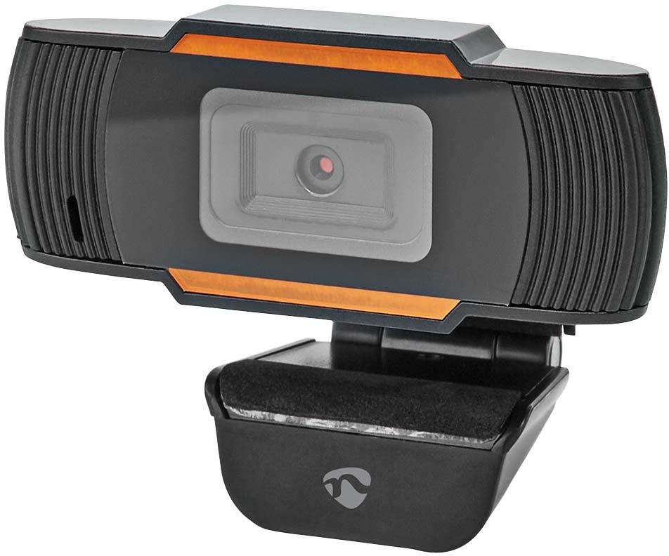 Webcam eingebautes Mikrofon Fixfocus Full HD mit 30fps schwarz