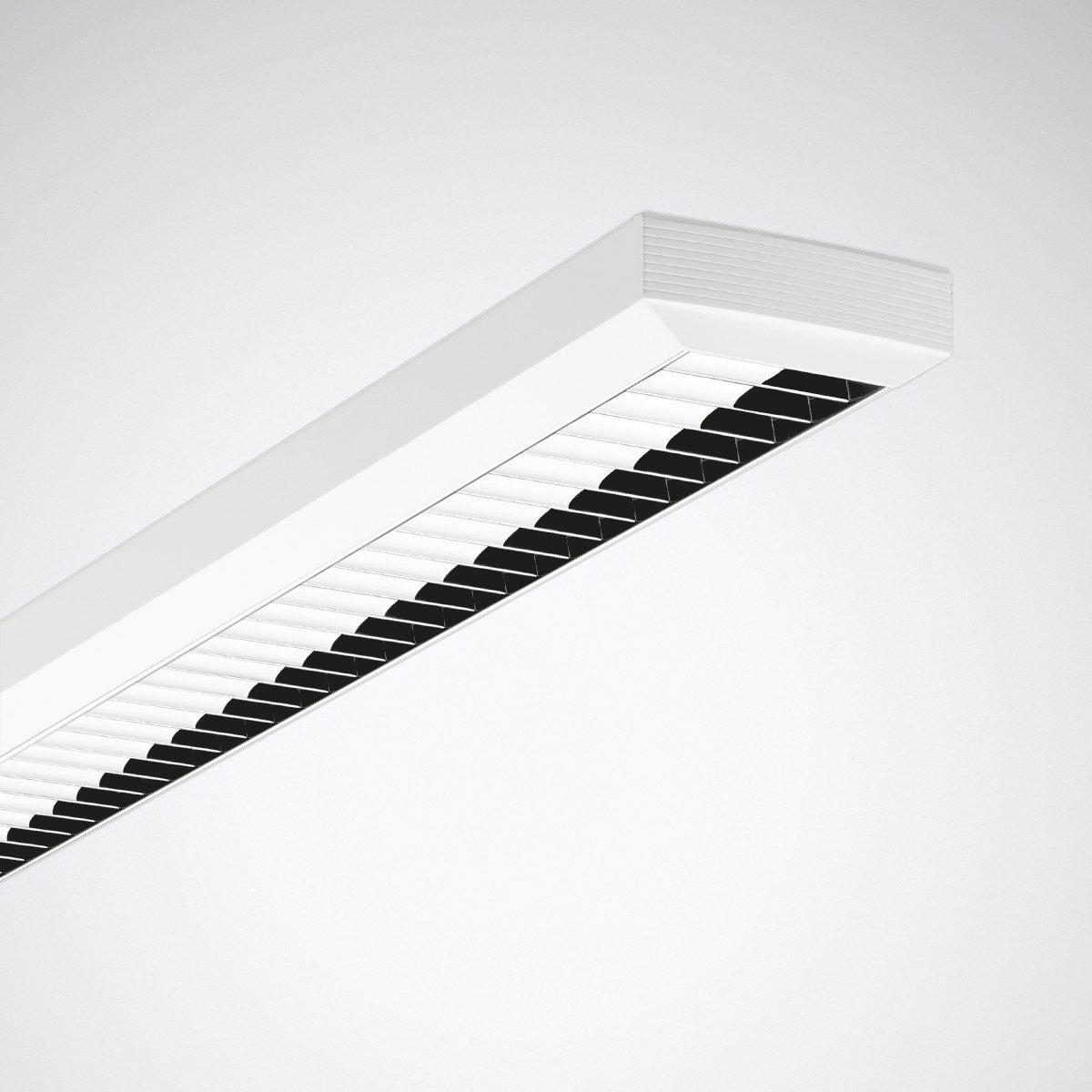 Anbauleuchte Atirion 1282mm 3500lm 840 weiß Parabolraster Set mit Kopfstücken