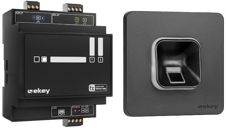 ekey xLine Fingerprintset für Unterputzmontage Kunststoffrahmen in Schwarz