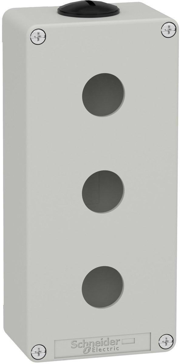 Leergehäuse XAP Metall grau für 3x22mm 80x175x51,5 mm M25
