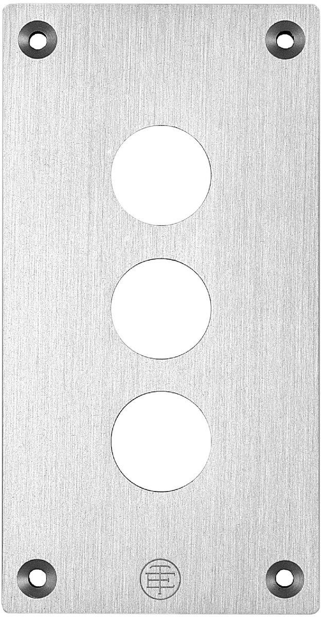 Einbauplatte XAP-E Metall 3 horizontale Bohrungen