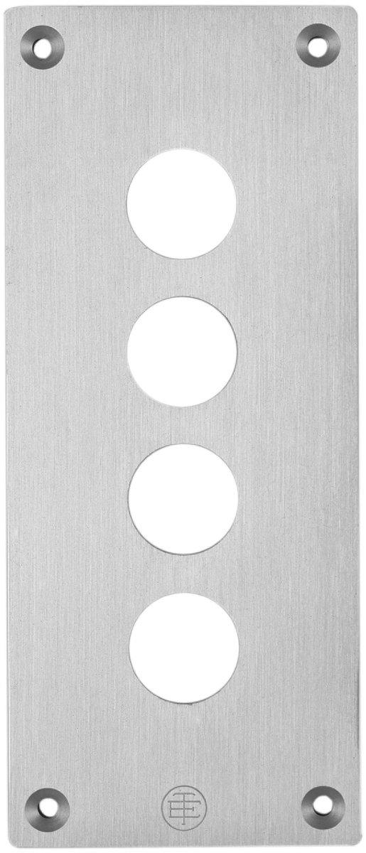 Einbauplatte XAP-E Metall 4 horizontale Bohrungen