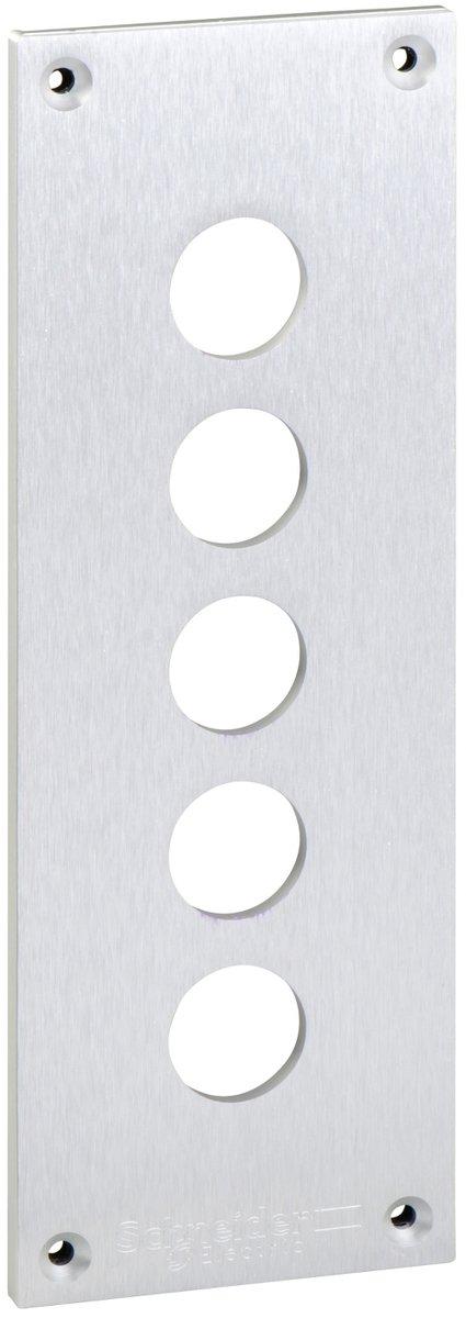 Einbauplatte XAP-E Metall 5 horizontale Bohrungen