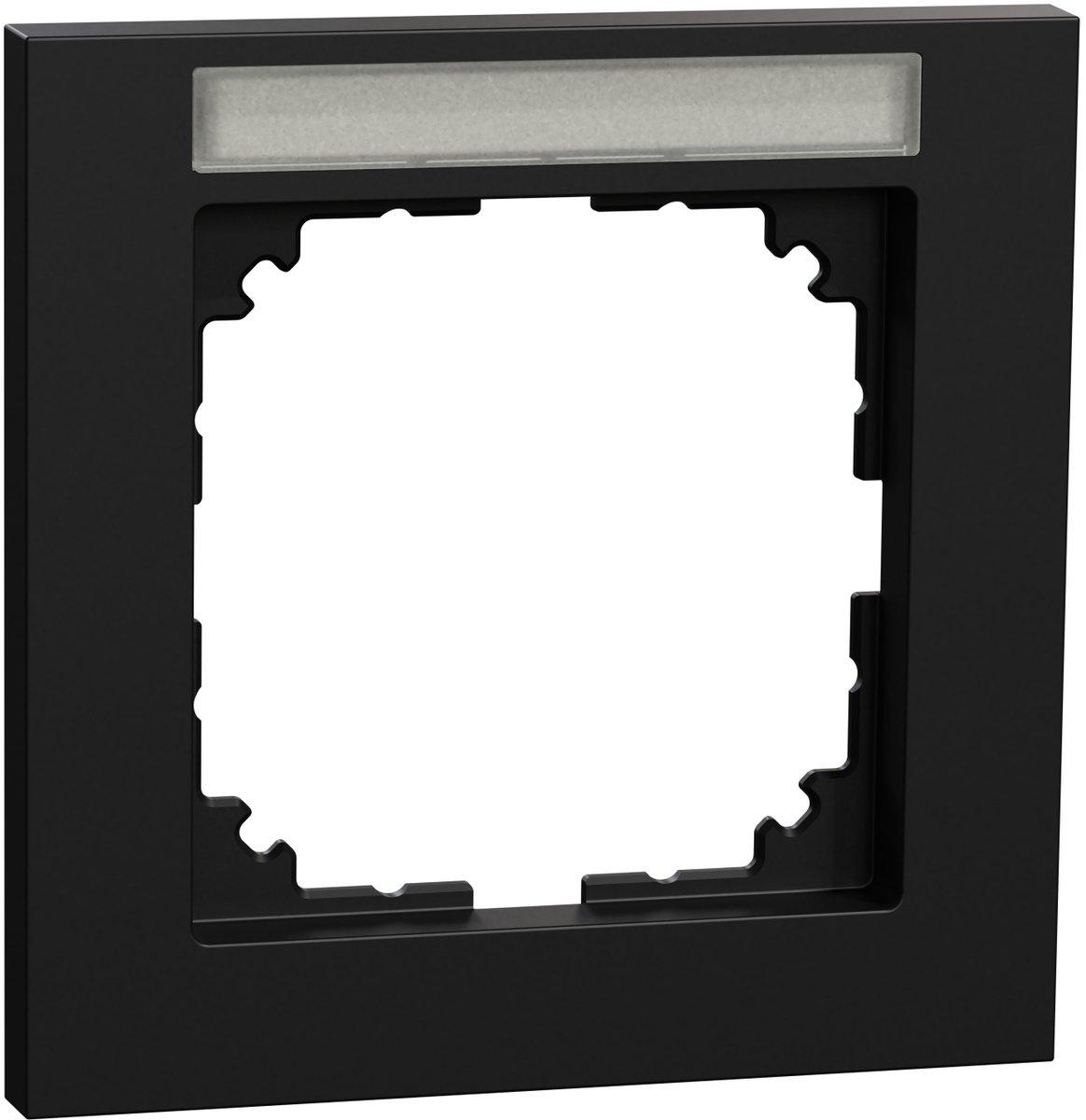 M-Pure Rahmen 1-fach mit Beschriftungsträger schwarz matt