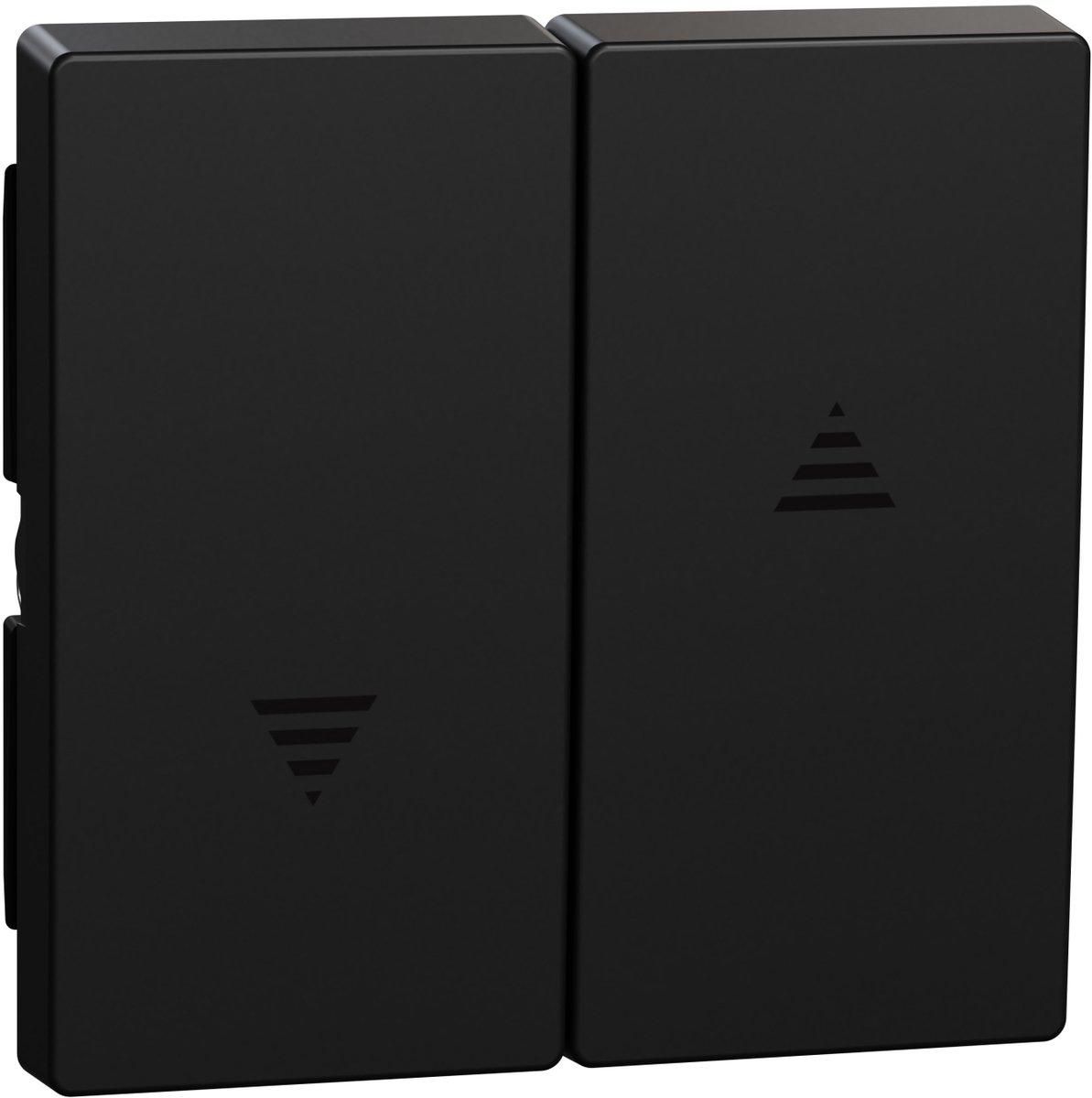 Wippe für Rollladenschalter und Taster schwarz matt - Ocean Plastic