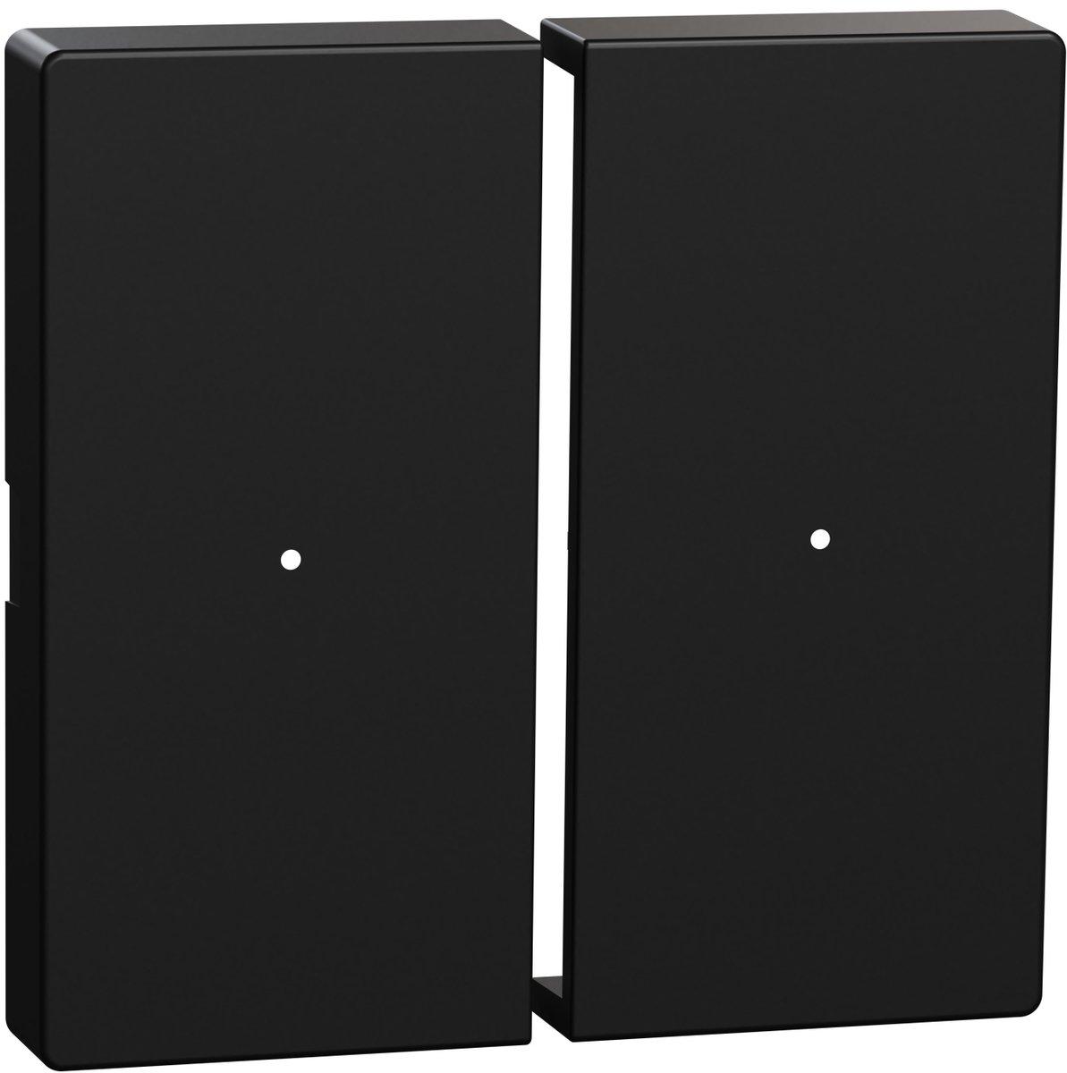 Wippen für Taster-Modul 2-fach schwarz matt - Thermoplast recycelt