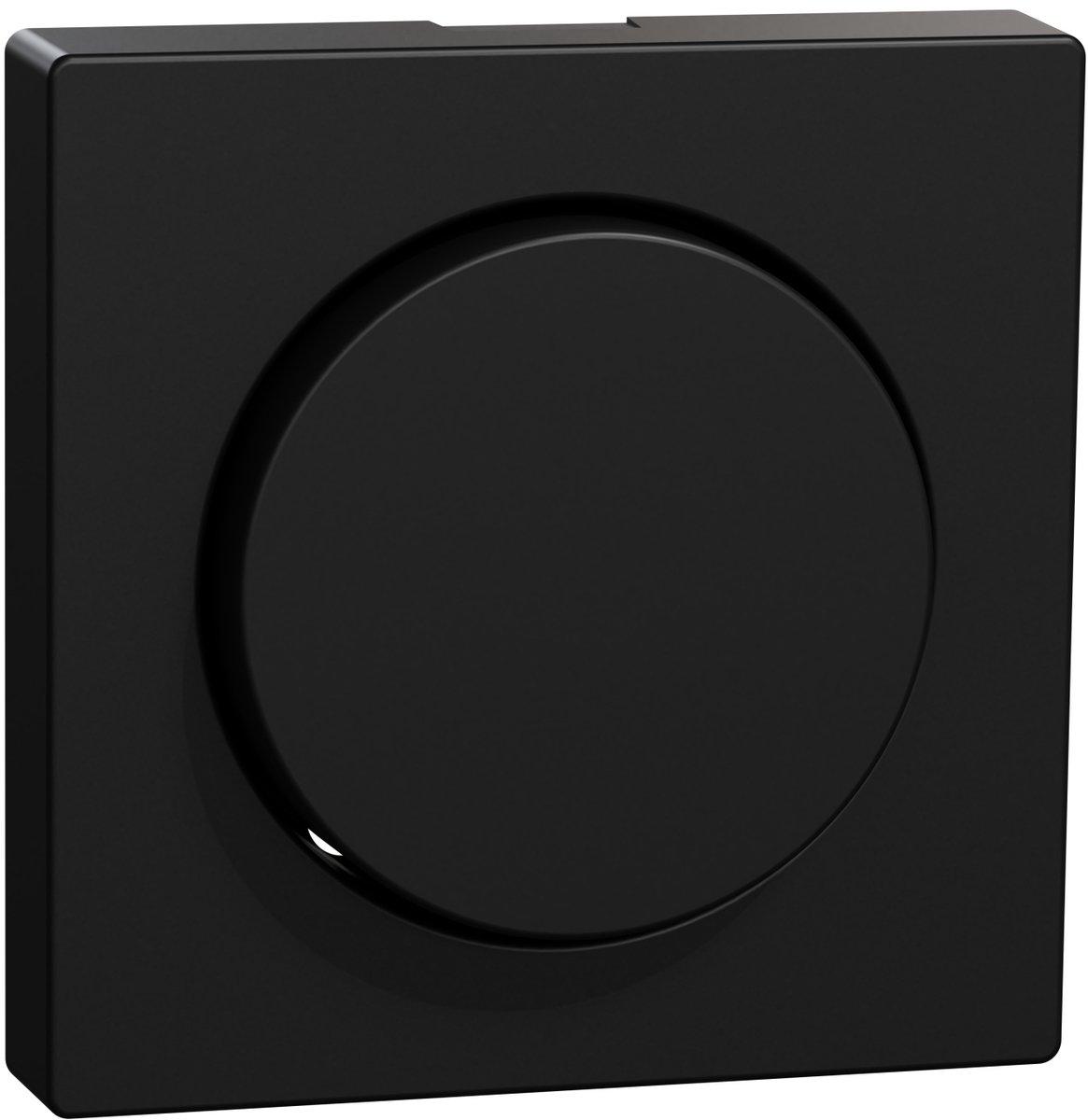 Zentralplatte mit Drehknopf schwarz matt - Thermoplast recycelt