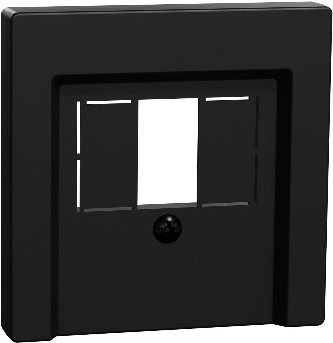 Zentralplatte für TAE/Audio/USB schwarz matt - Thermoplast recycelt
