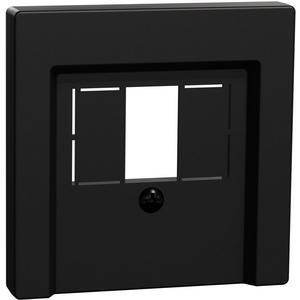 Zentralplatte für TAE/Audio/USB schwarz matt - Thermoplast recycelt