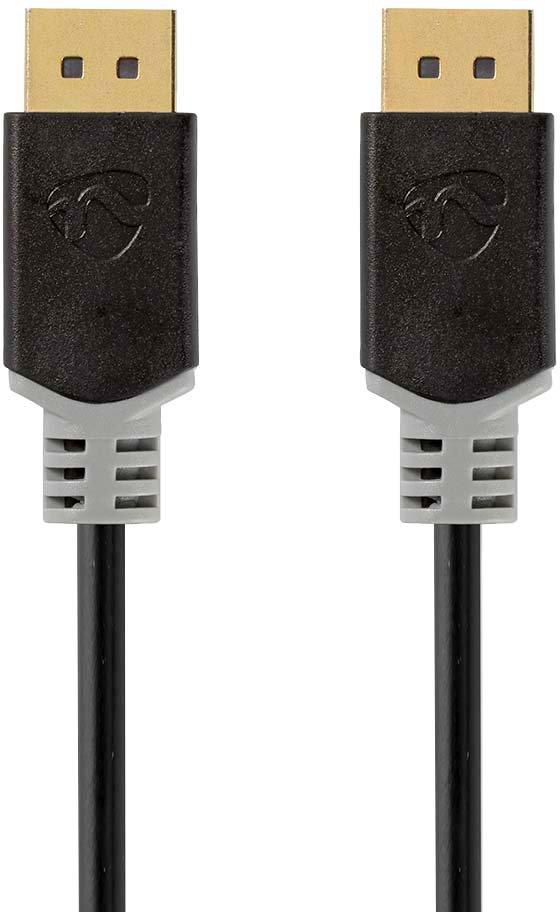 Displayport Kabel Stecker 4K@60Hz vergoldet 2 m anthrazit