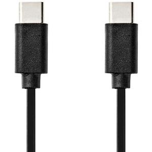 USB-C Kabel auf USB-C 60 W 480 Mbps vernickelt 1 m schwarz