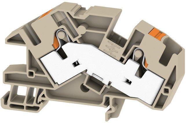 Durchgangs-Reihenklemme 16 mm² AITB 16 BB 2C dunkelbeige