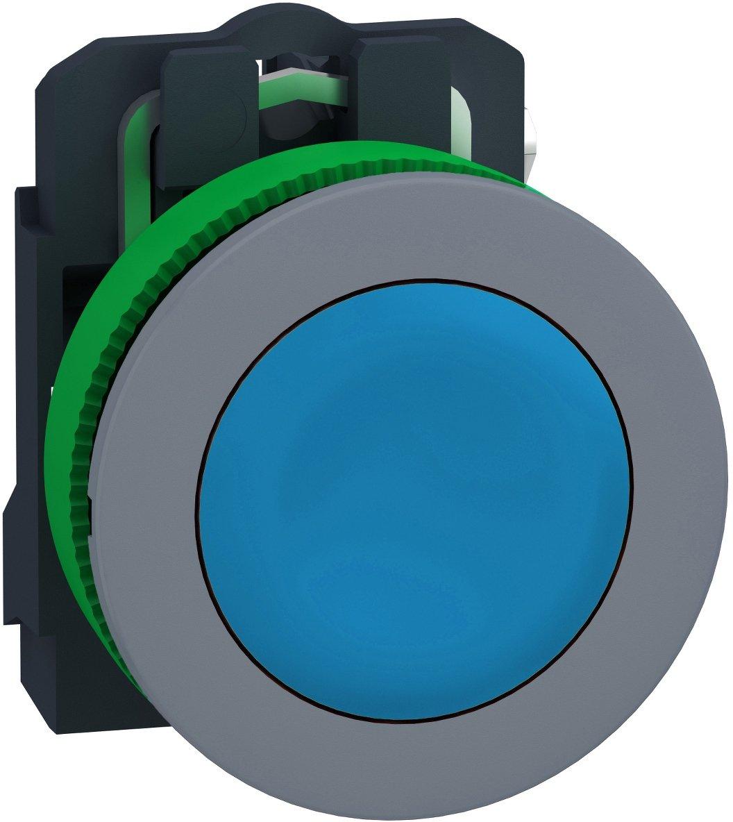 Drucktaster Harmony XB5F Kunststoff hellgrau blau unbeschriftet 30mm tastend 1S
