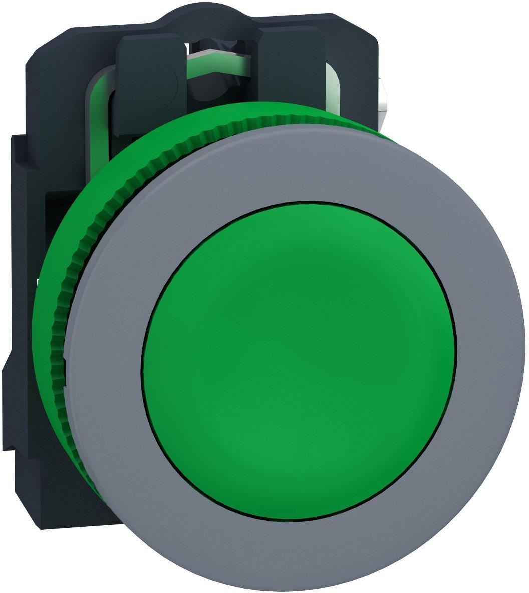 Drucktaster Harmony XB5F Kunststoff hellgrau grün unbeschriftet 30mm tastend 1S
