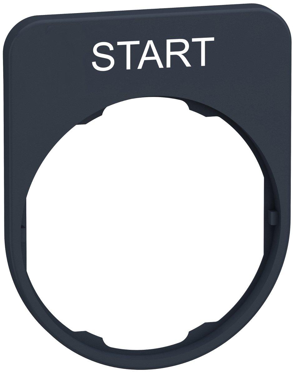 Schildträger 40x50mm mit Beschriftung START für Harmony 30mm
