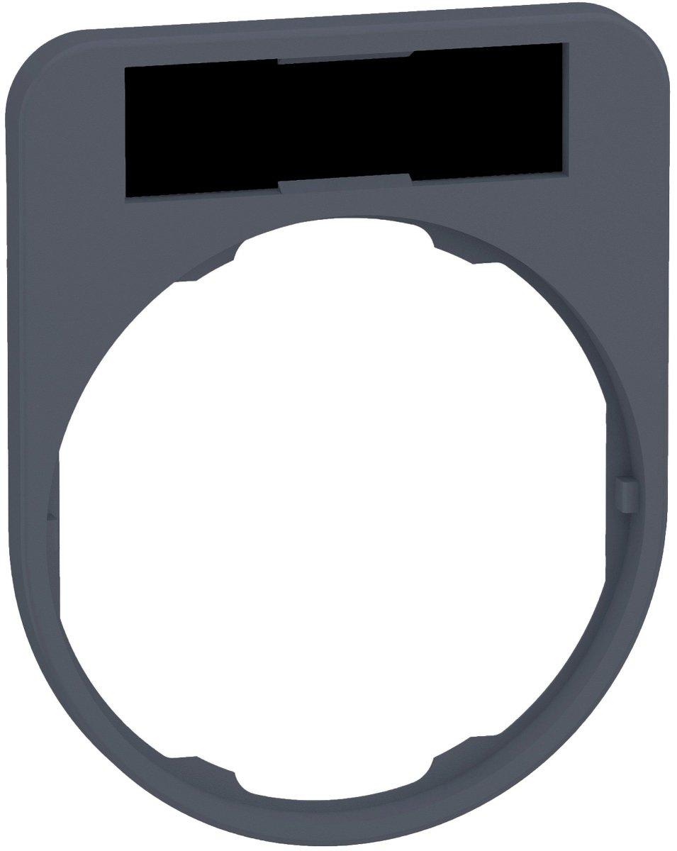 Schildträger 40x50mm unbeschriftet schwarz/rot für Harmony Flush 30mm in grau