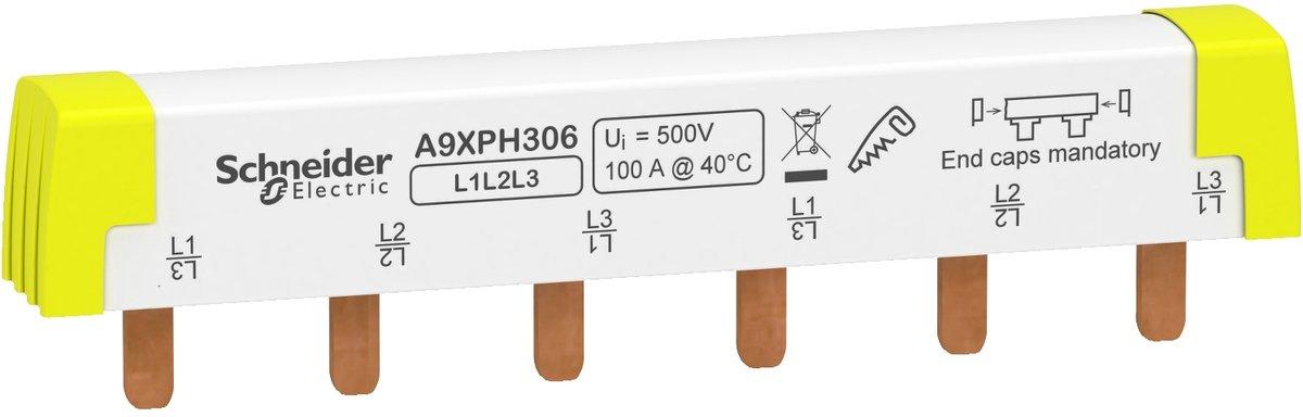 Phasenschiene Steg ablängbar 3P 6 TE 100A