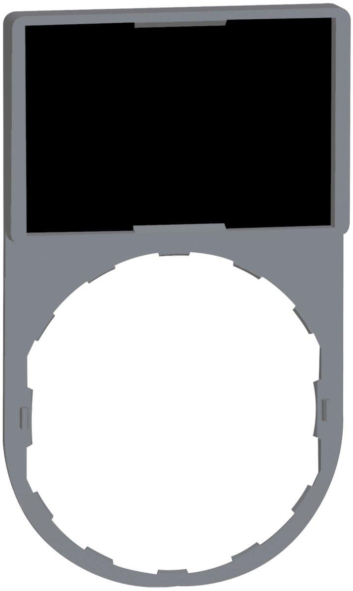 Schildträger 30x50mm unbeschriftet schwarz/rot für Harmony 22mm in grau