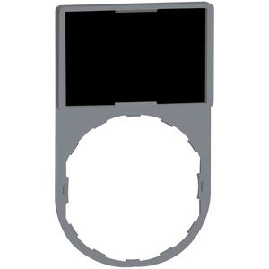 Schildträger 30x50mm unbeschriftet schwarz/rot für Harmony 22mm in grau