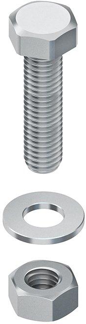 Sechskantschraube M12 Länge 70 mm Güte 10.9 Stahl feuerverzinkt