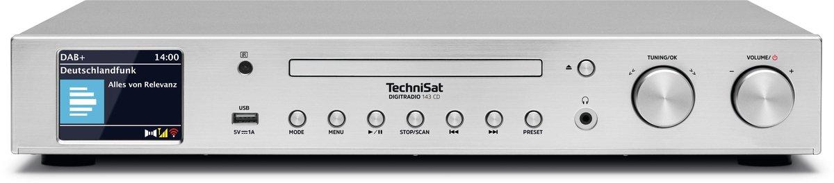 HI-FI Komponente Digitradio 143 CD Empfang für DAB+ Streaming CD-Player silber