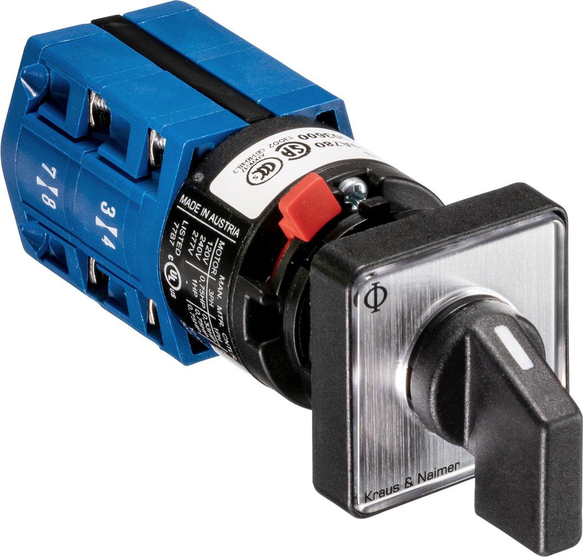 Umschalter mit 0 2p HAND-0-AUTO 60 Grad Zentralbefestigung