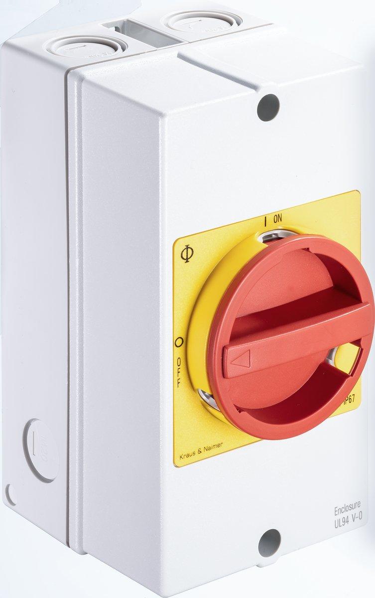 Not-Aus-Schalt. 3pol+1NO/1NC AP-Gehäuse IP66 EMV-Ausführg.