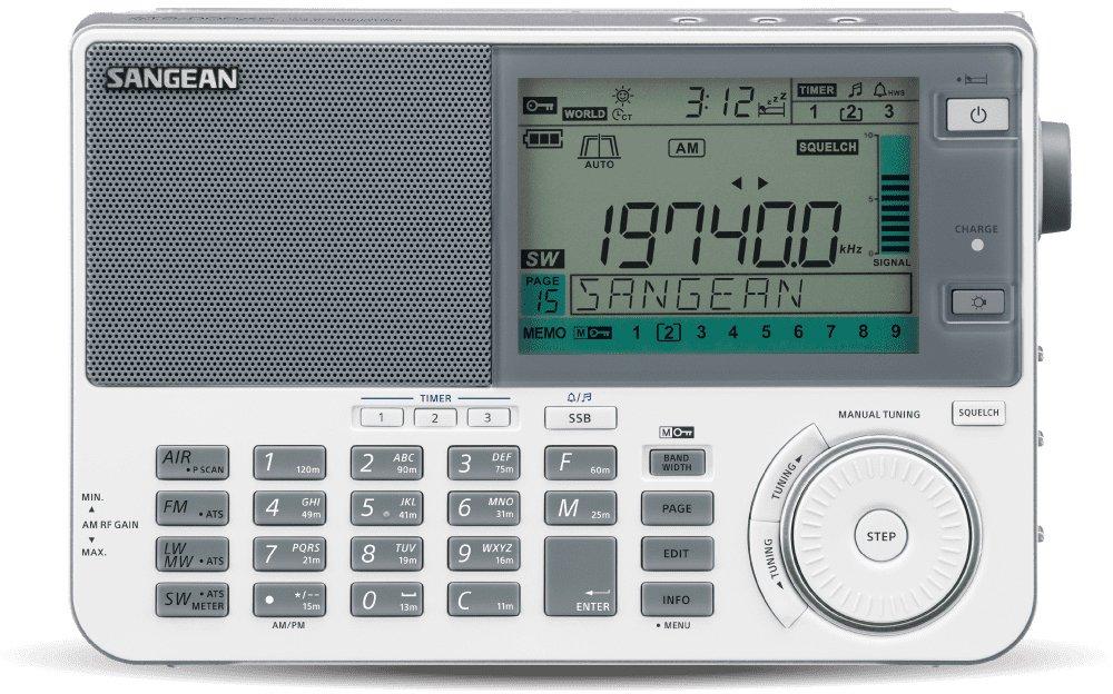 Weltempfänger ATS-909 X2 Wecker Echtzeit MP3 RDS weiß