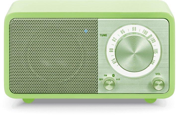 Radio WR-7 Bluetooth Tragetasche Echtholzgehäuse grün