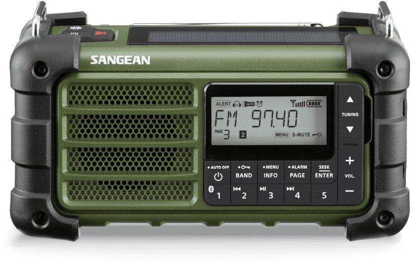 Radio MMR-99 Bluetooth IP55 Blinklicht Sirene Solar grün