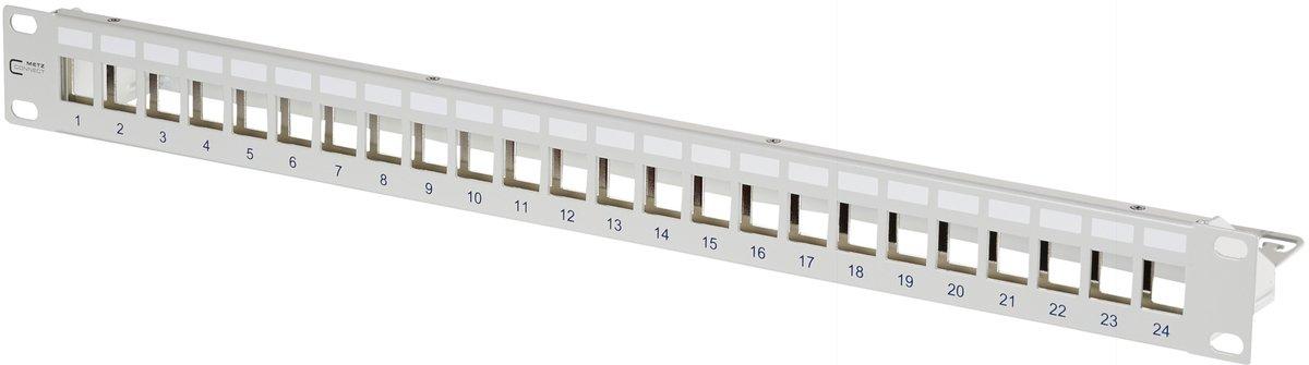 Keystone 19 Zoll Modulträger 1HE 24 Port grau unbestückt, geschirmt