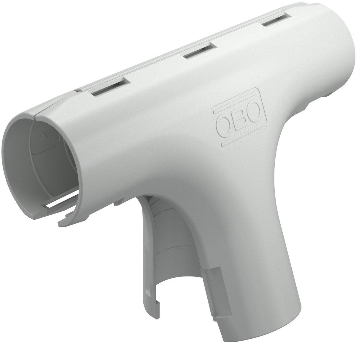 Quick-Pipe-T-Stück M25 PP lichtgrau Ral 7035