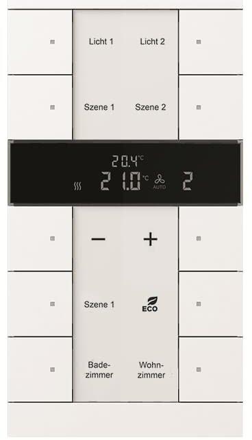 KNX Raumtemperaturregler 10-fach Busch-Tenton studiow